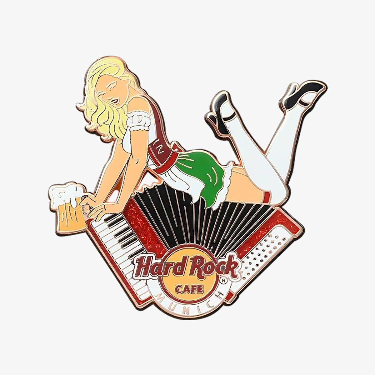 Munich Accordion Girl Pin image number 1