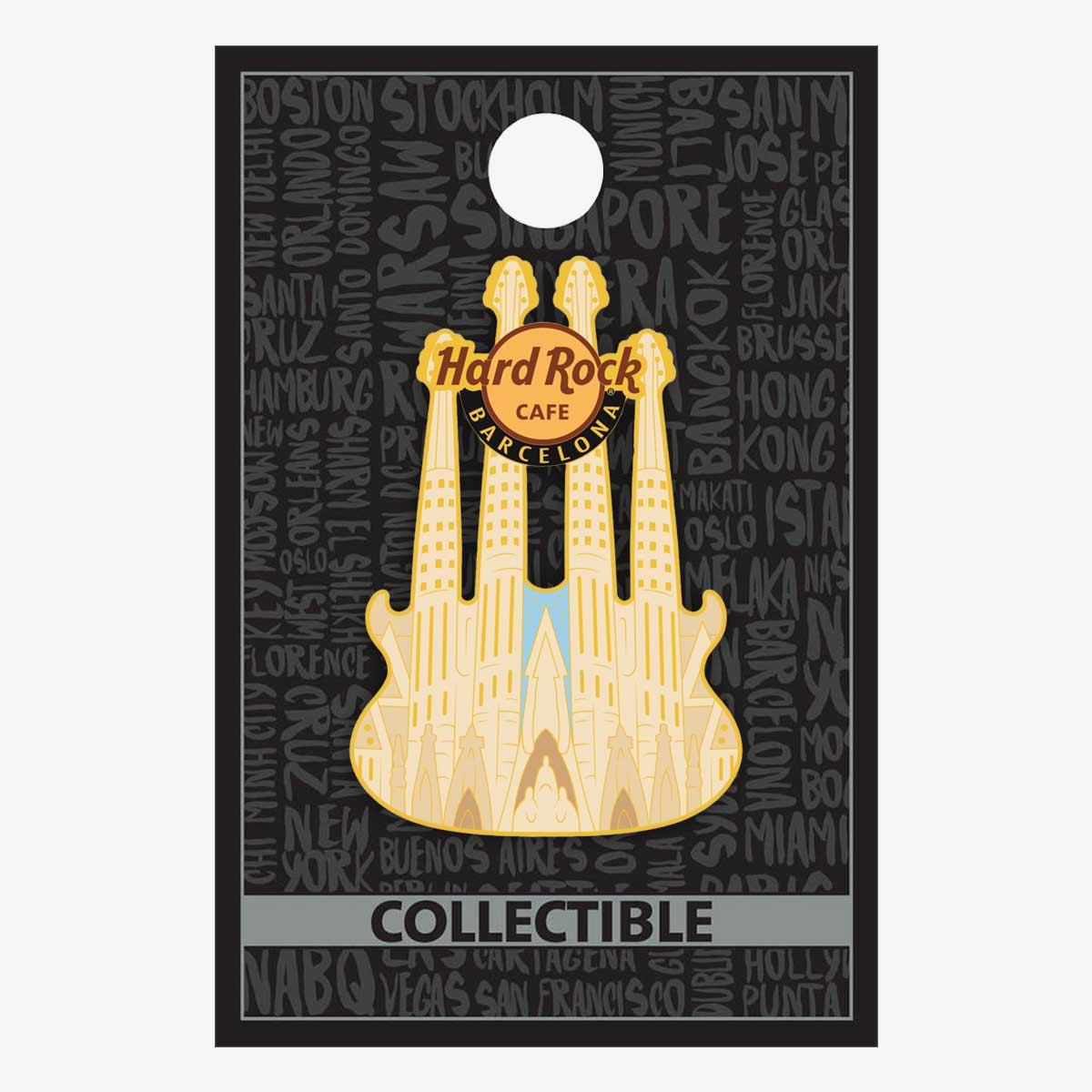 Barcelona Sagrada Familia Guitar Pin image number 2