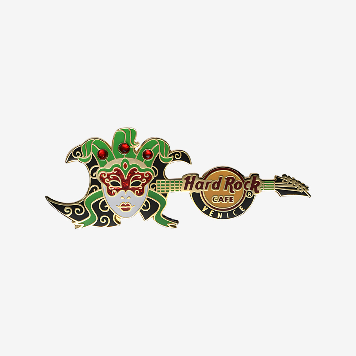 Venice Mask Guitar Pin image number 1