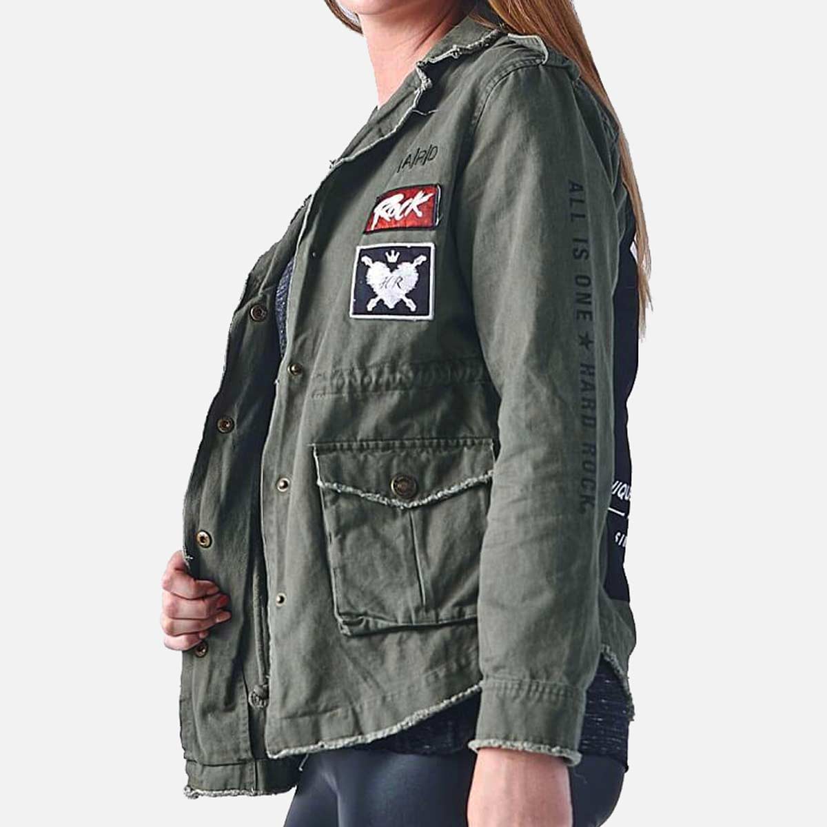 Women's Military Army Jacket image number 4