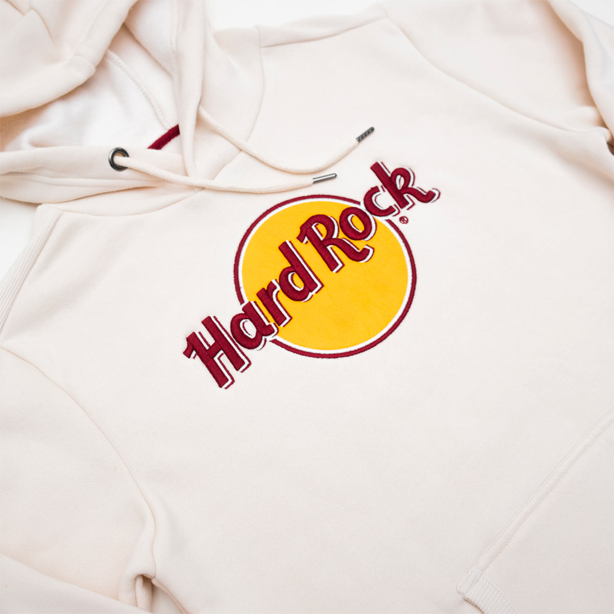 Raised Embroidery Classic Logo Hoodie in Cream image number 2