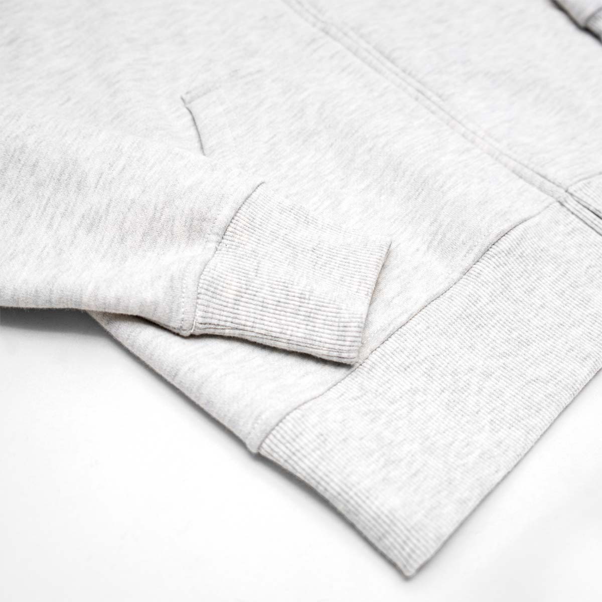 Chenille Logo Zip Hoodie In Oatmeal Heather image number 3