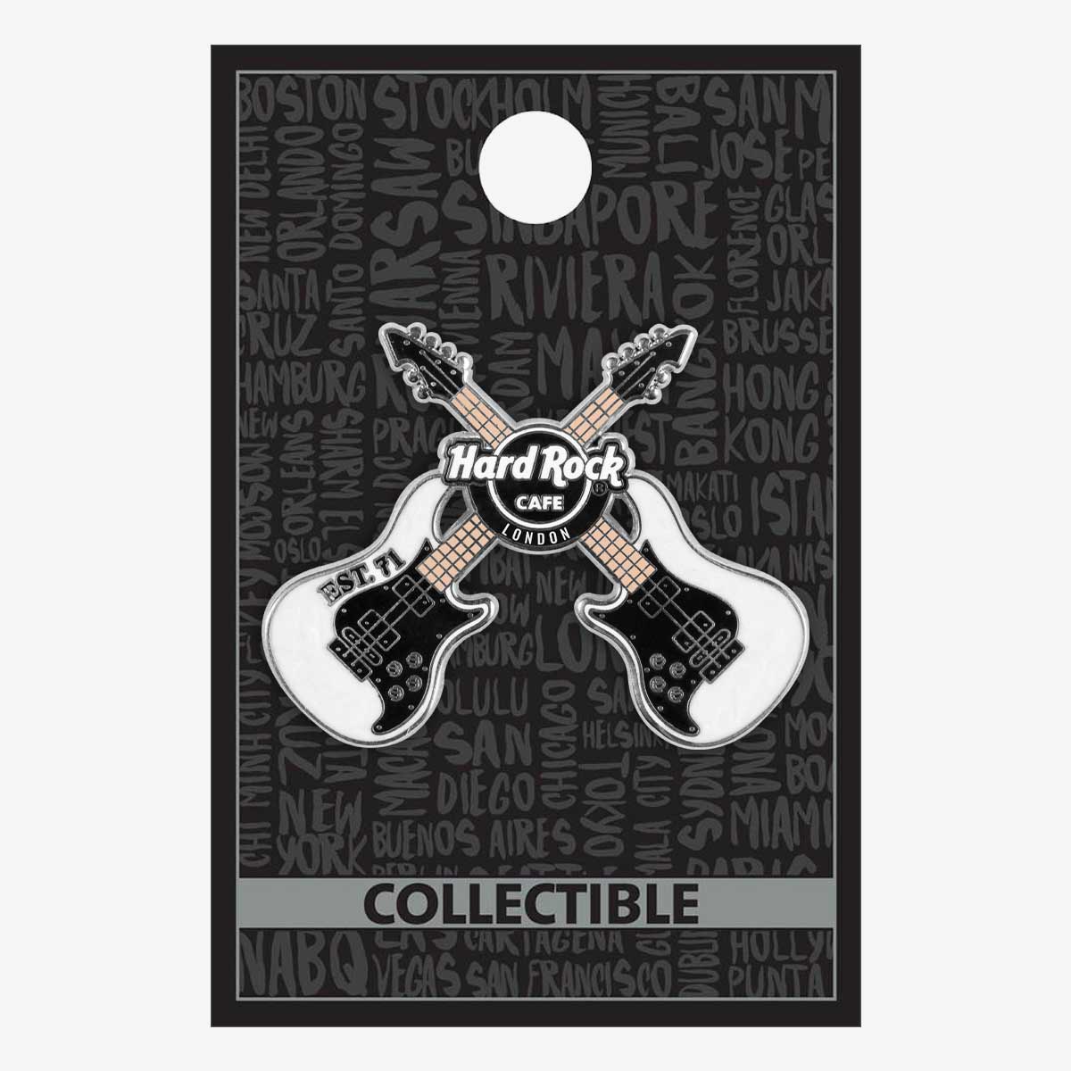 Collectible Marble Cross Guitars Pin image number 3