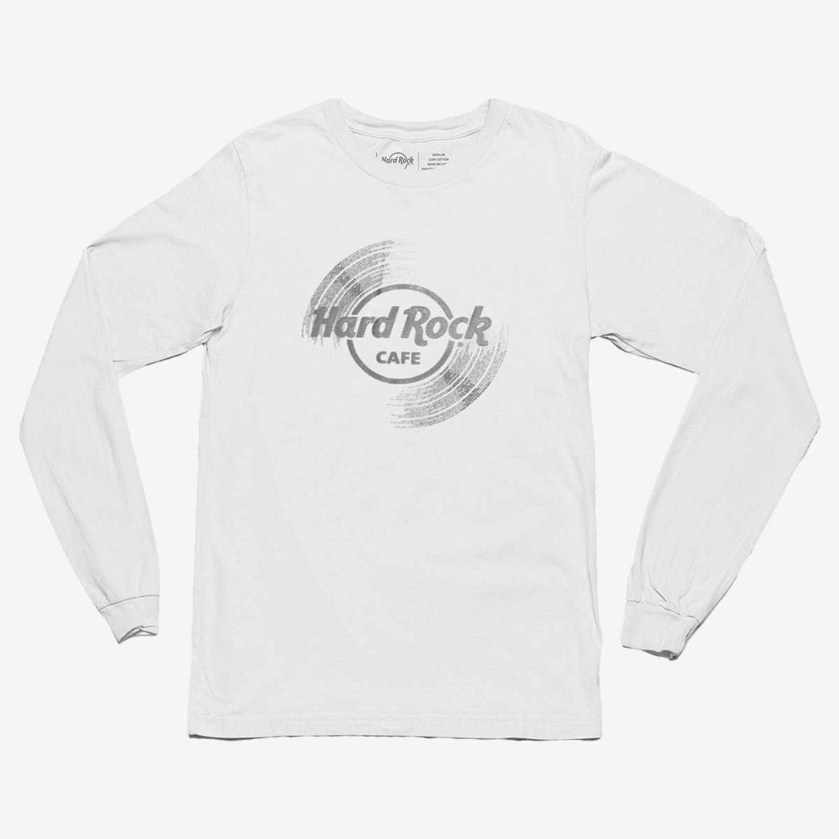 Adult Fit Vinyl Logo Longsleeve Tee in White image number 1