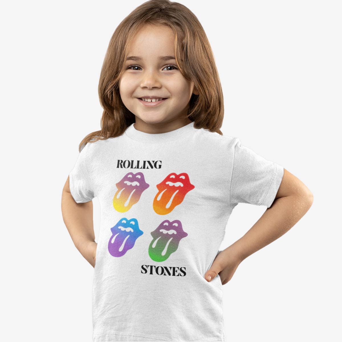 Rolling Stones Multi Color Youth White Tee image number 2
