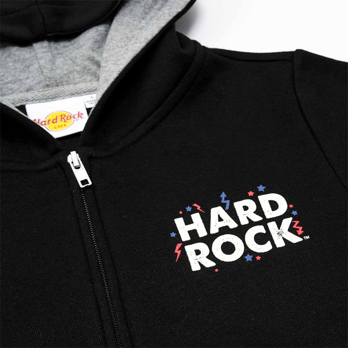Rock Kids Born To Rock Zip Up Hoodie in Black image number 4