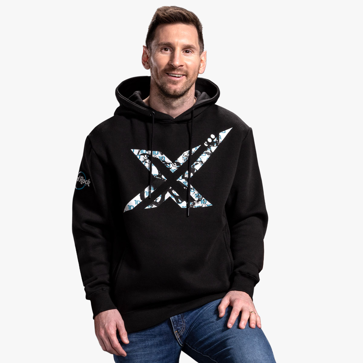 Messi x Hard Rock Hoodie in Black image number 1
