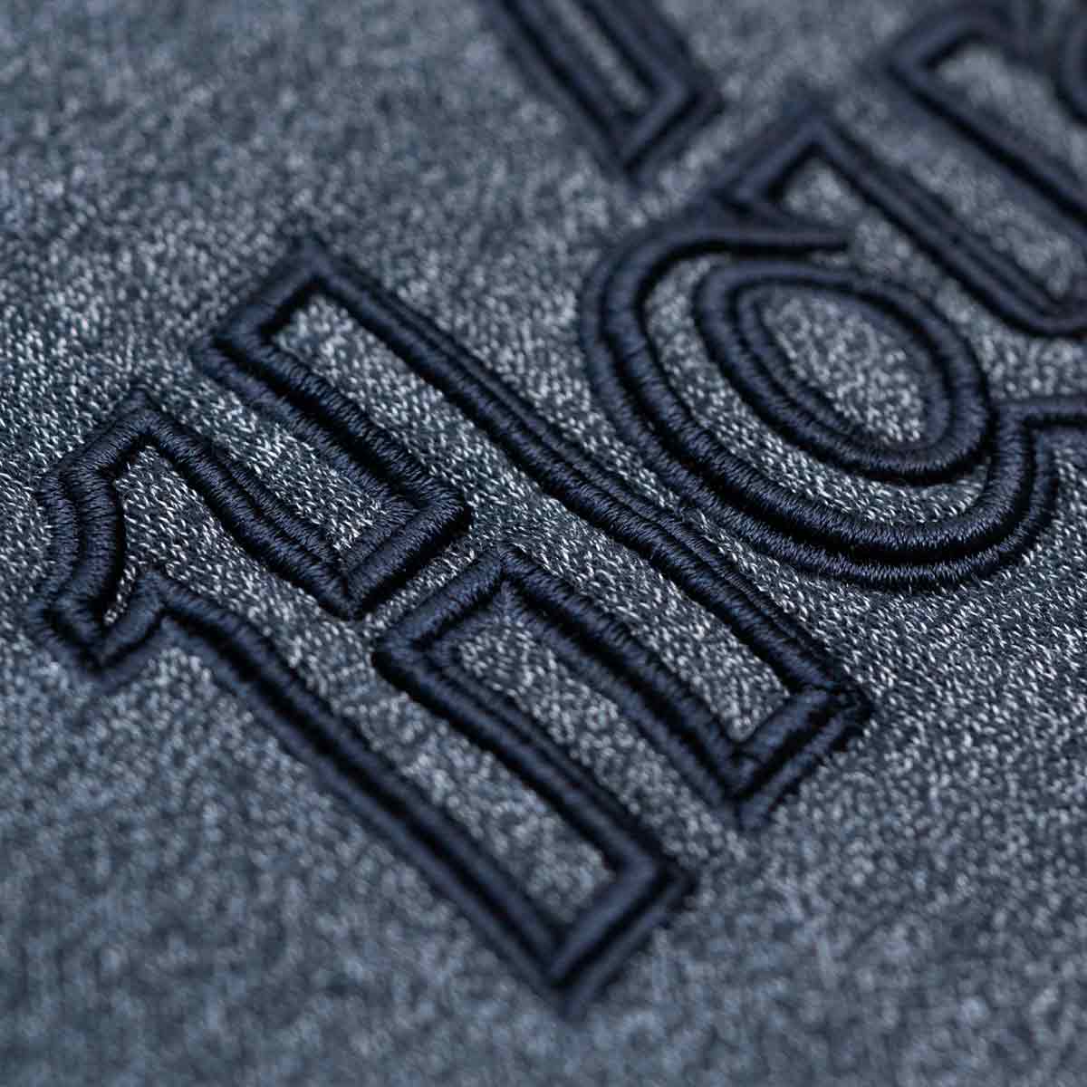 Adult Fit Raised Embroidered Logo Hoodie in Denim Blue image number 3