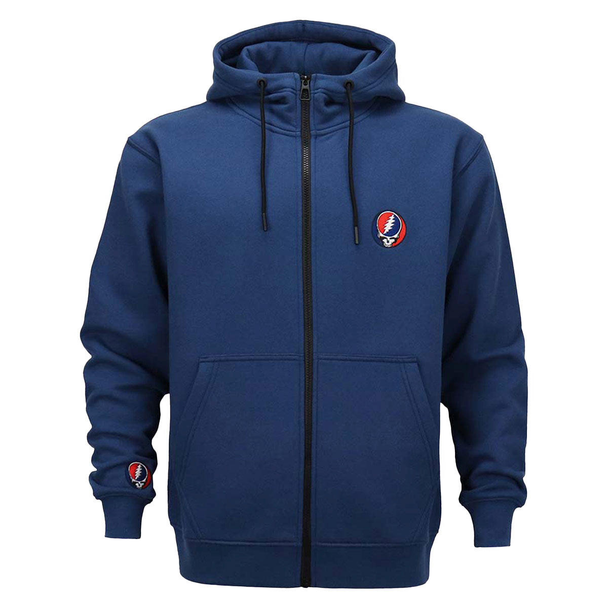Grateful Dead Stealie Skull Zip-Up Hoodie in Navy image number 11