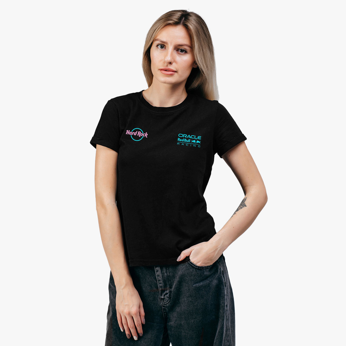 Oracle Red Bull  Racing Miami Stripe Tech Tee in Black image number 2