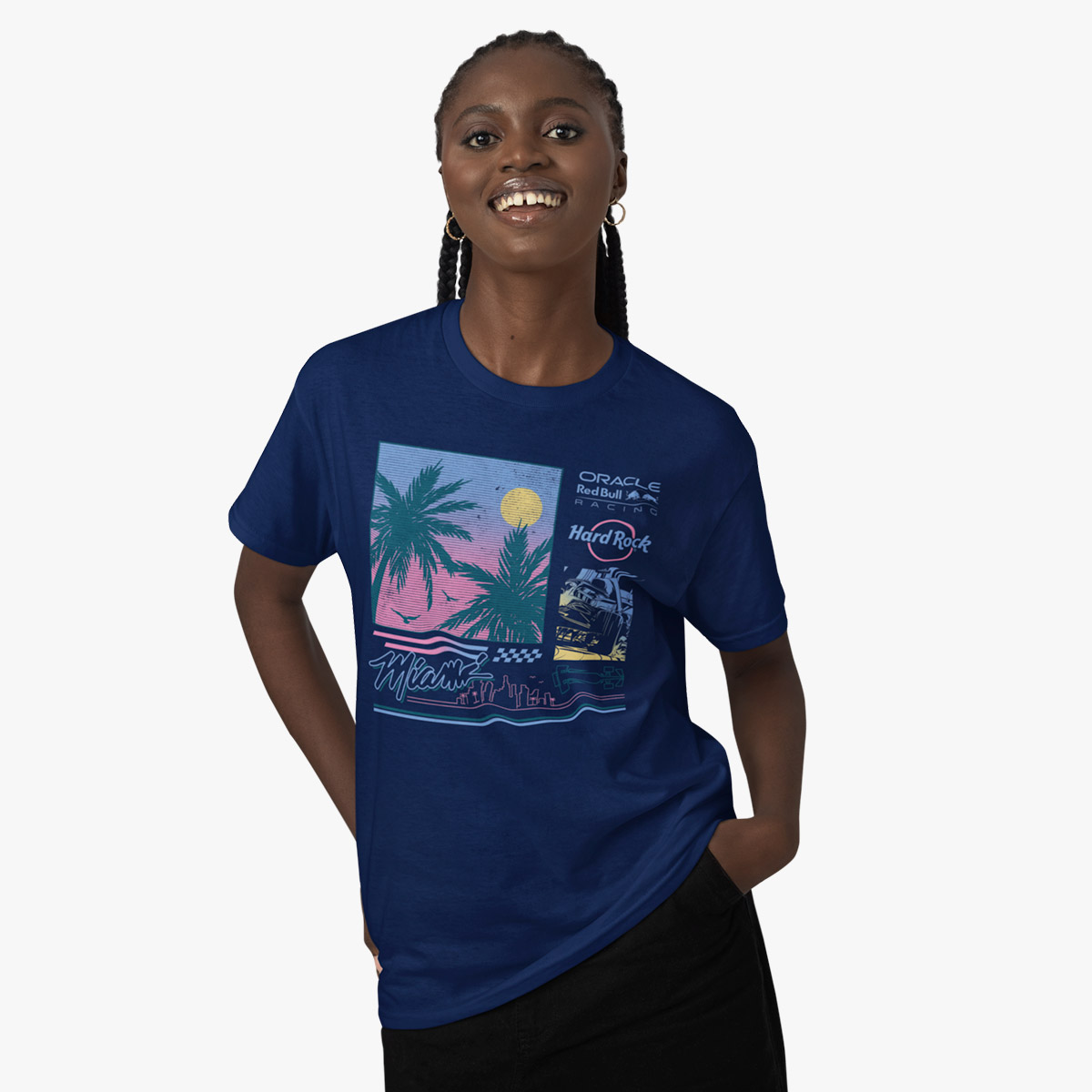 Oracle Red Bull Racing Palm Tree Tee in Navy image number 1