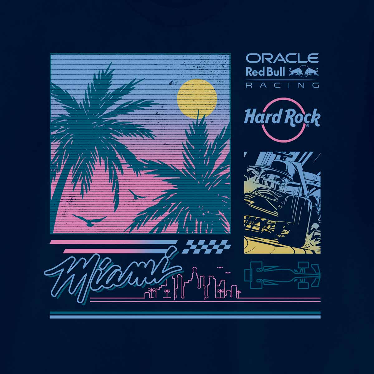 Oracle Red Bull Racing Palm Tree Tee in Navy image number 2