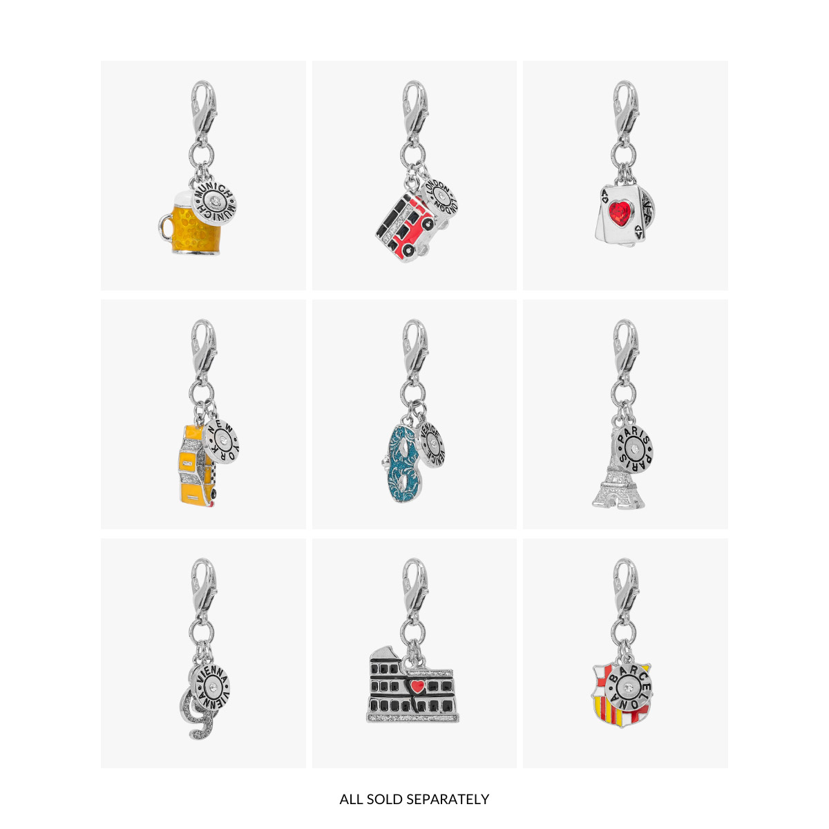 Collectible City Icon Silver Bracelet Charm image number 2