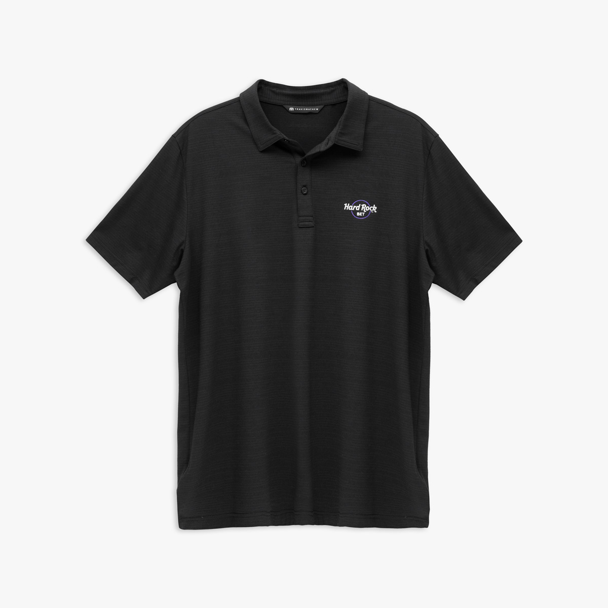 Adult Fit Hard Rock BET x Travis Mathew Heater Polo in Black image number 2