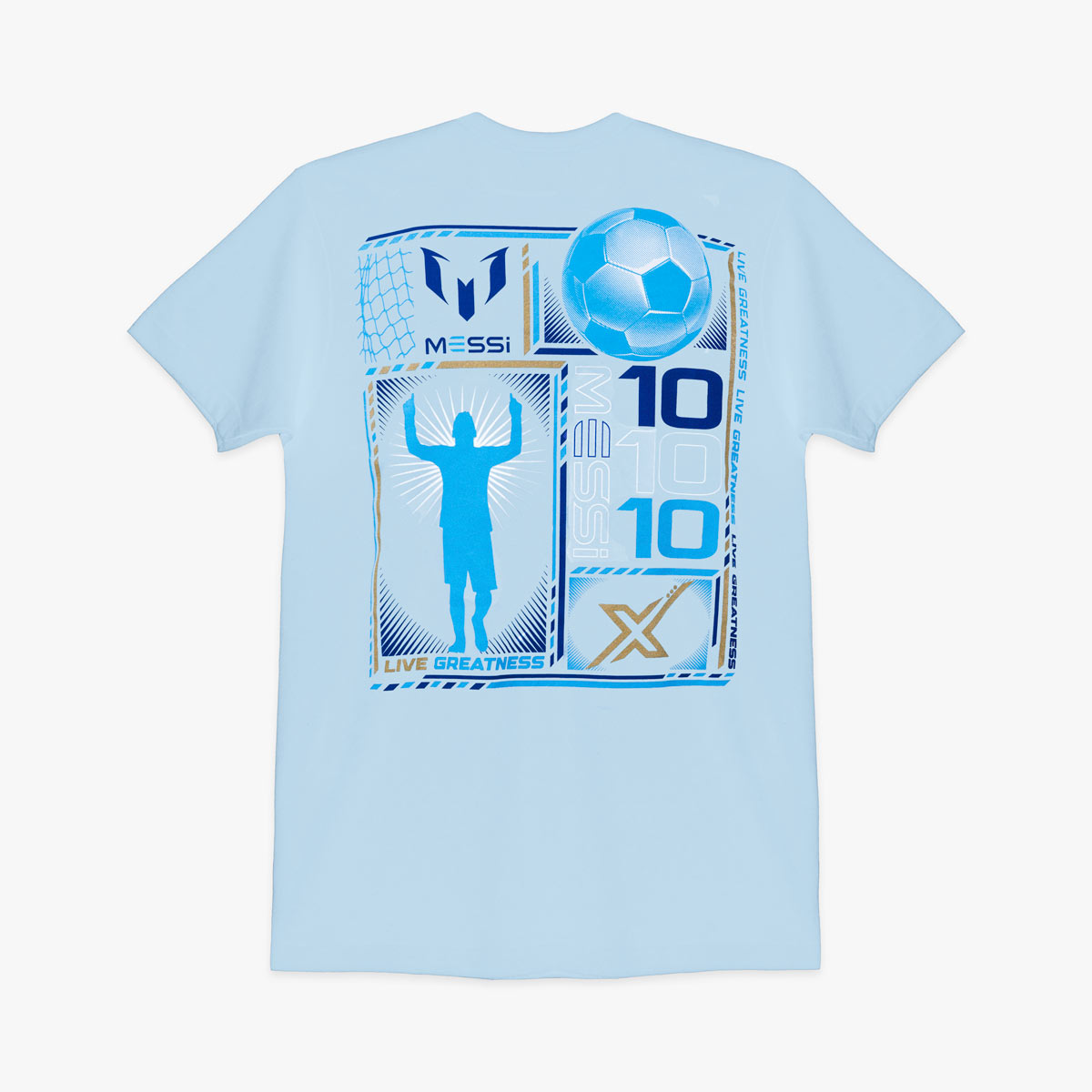 Messi x Hard Rock Blue Collage Tee image number 2