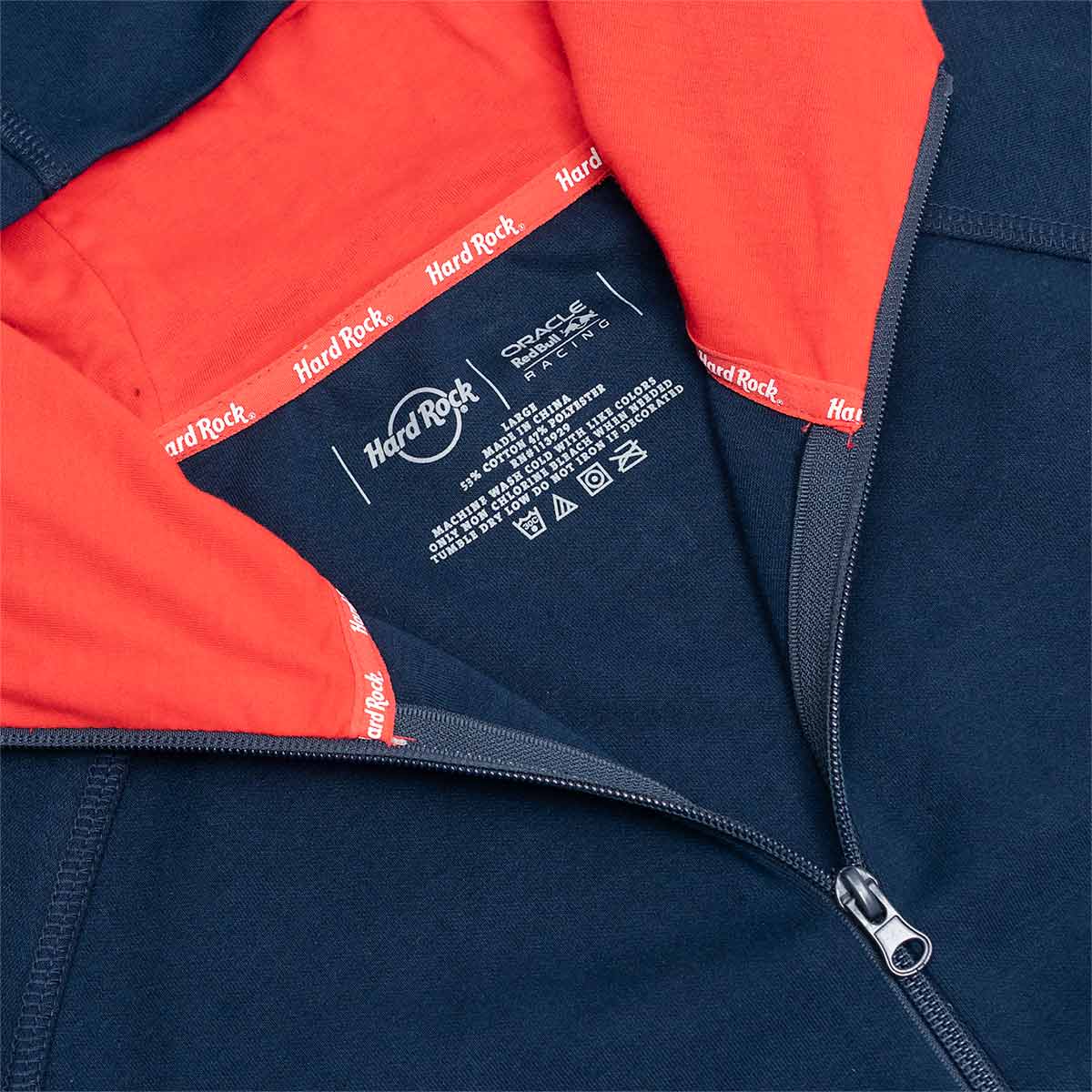 Oracle Red Bull Racing Sport Tech Zip Hoodie in Navy Grey image number 6