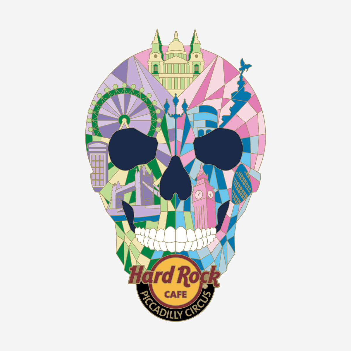 Limited Edition Piccadilly Circus Iso Skull Pin image number 1