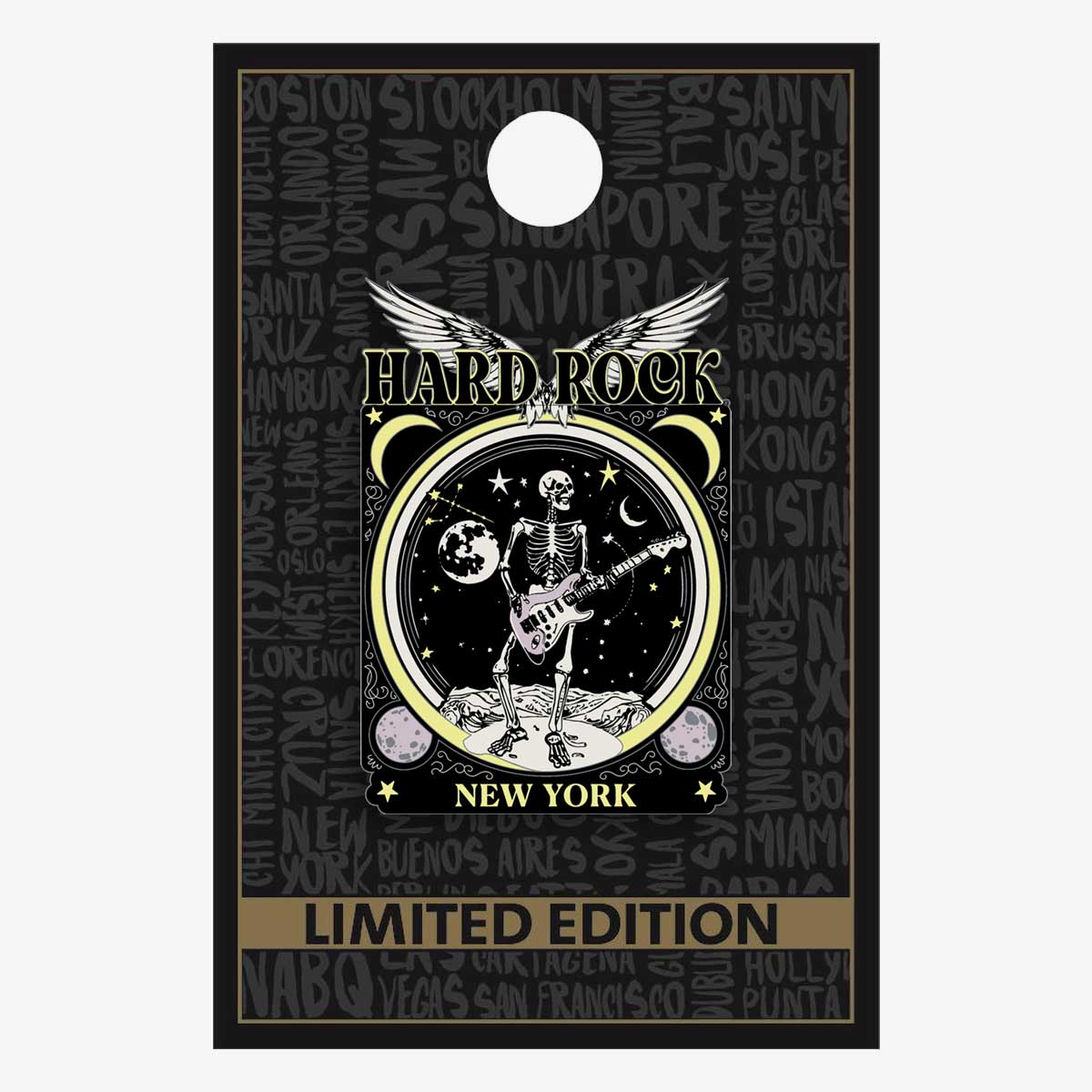 Limited Edition Glowing Celestial Skeleton Music Pin image number 2