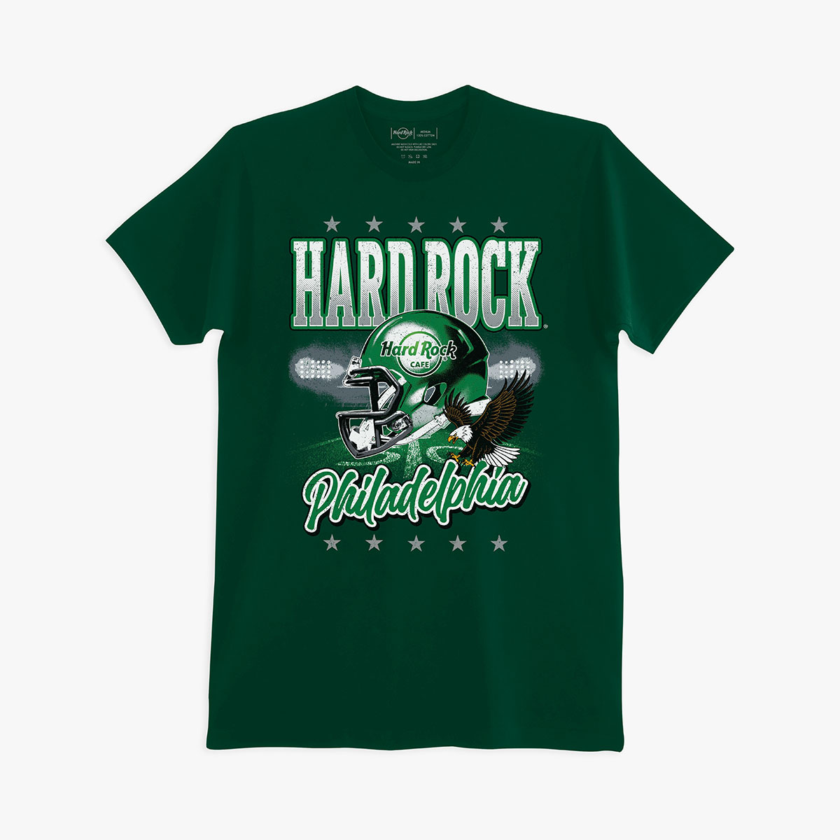 Adult Fit Philadelphia Helmet Tee in Green image number 1