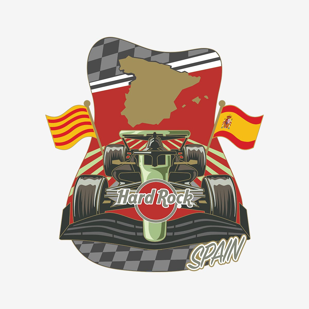 Limited Edition Spain Racing Pin image number 1