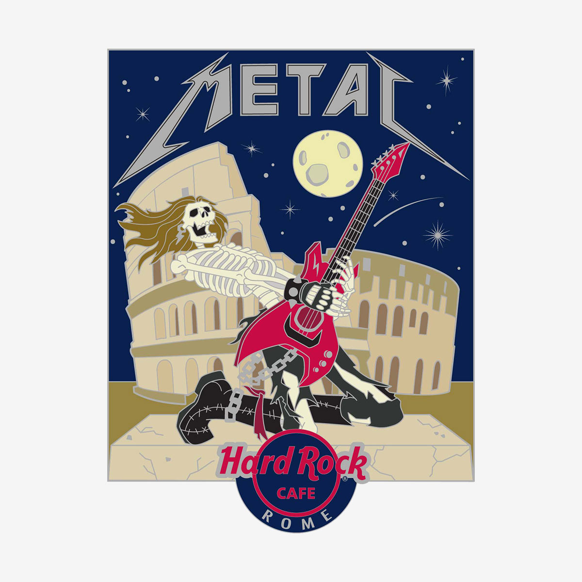 Online Exclusive Rome Shredding Metal Pin image number 1