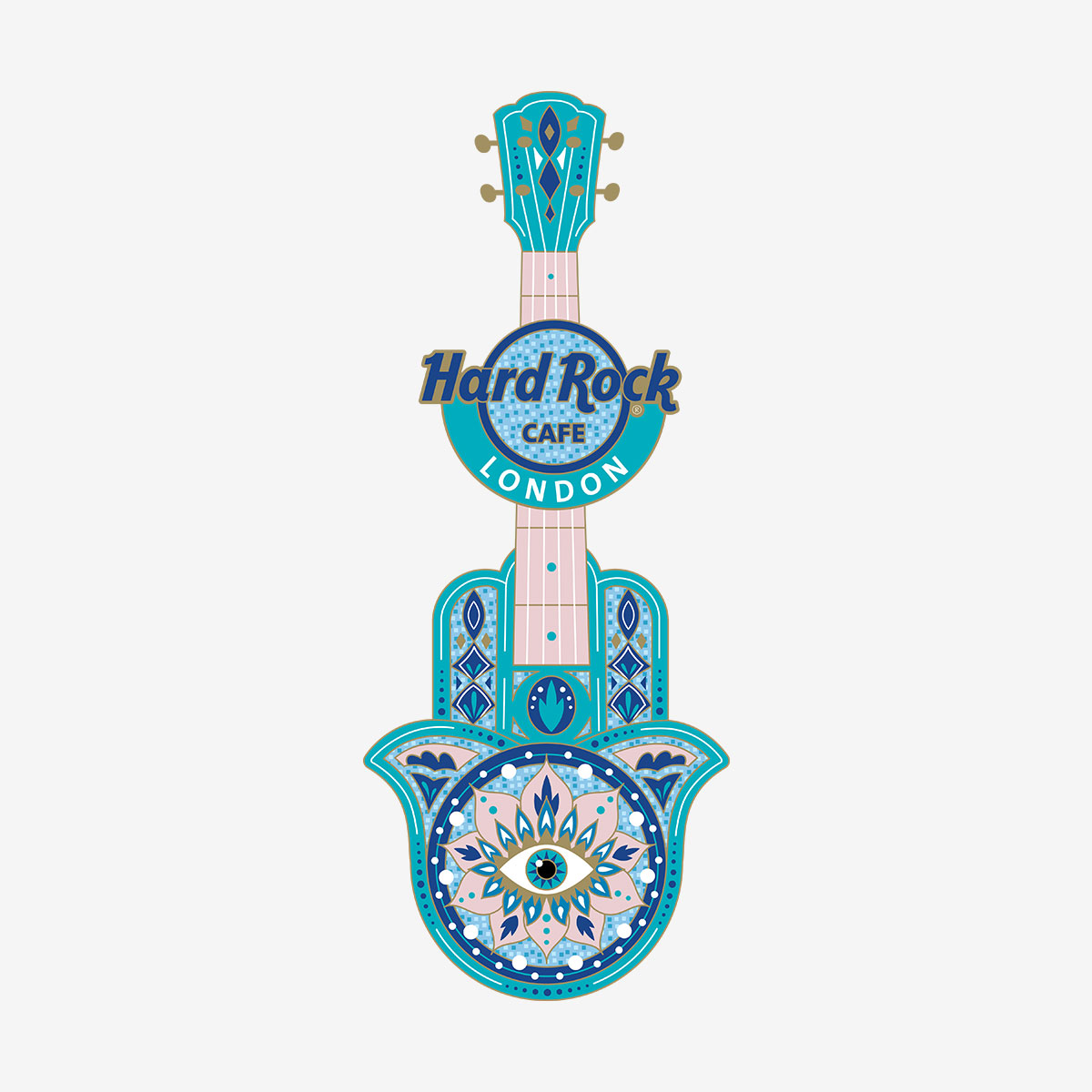 Limited Edition Hamsa Guitar Pin Series image number 1
