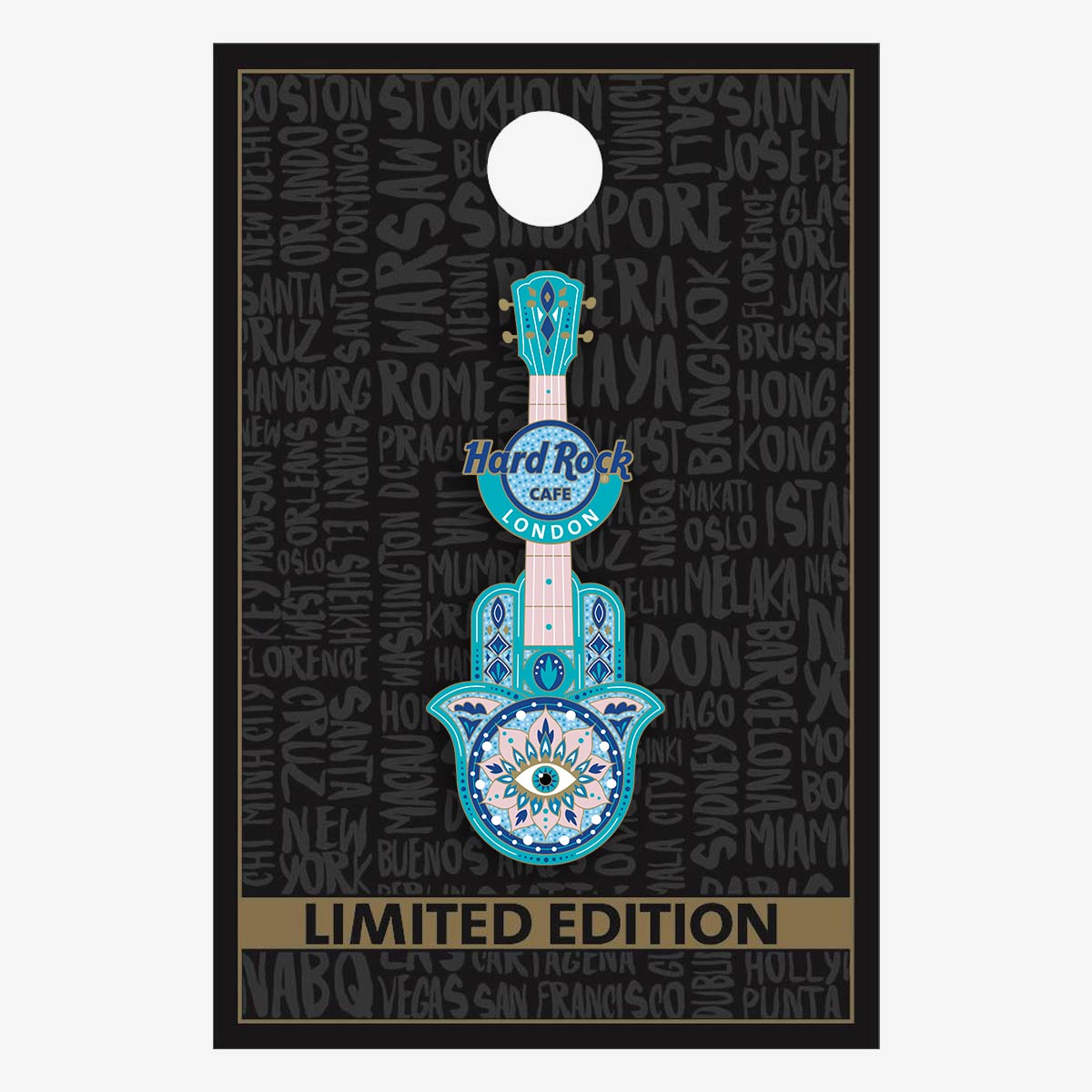 Limited Edition Hamsa Guitar Pin Series image number 2