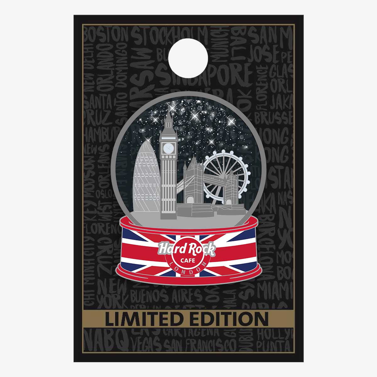 Limited Edition London Snow Globe Pin image number 2