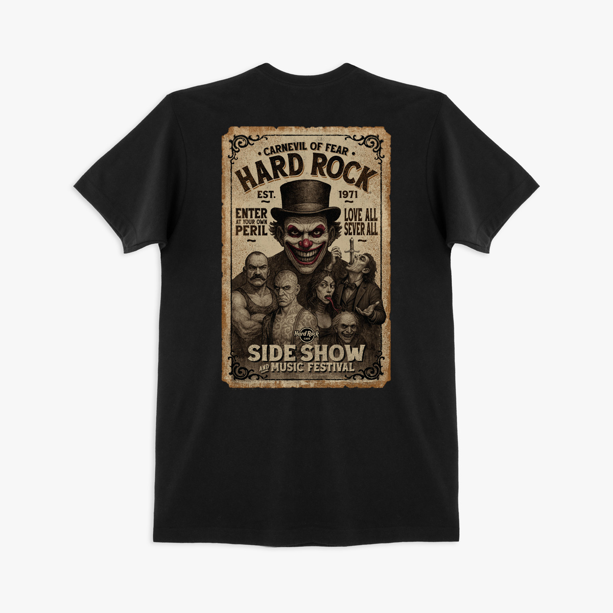 Halloween Side Show Poster Tee in Black image number 1